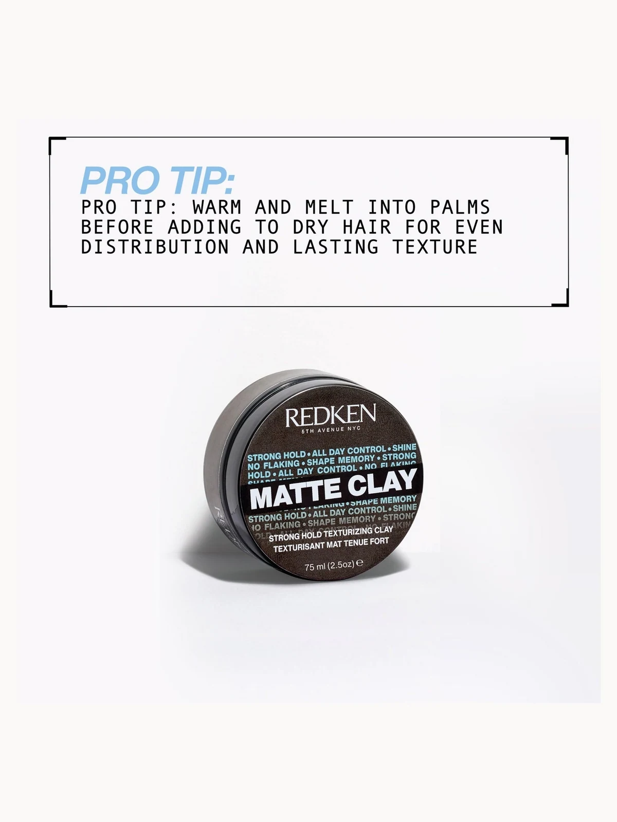 Redken Matte Clay verified product benefit and detail image 3