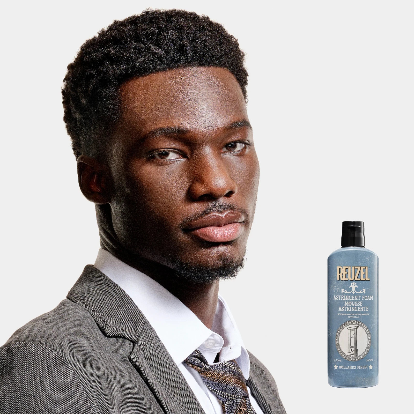 Reuzel Astringent Foam USED ON MODEL WITH A CLEANY SHAVED FACE, view 10