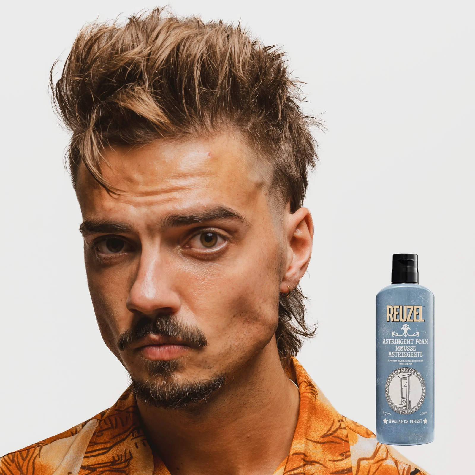 Reuzel Astringent Foam USED ON MODEL WITH A CLEANY SHAVED FACE, view 8