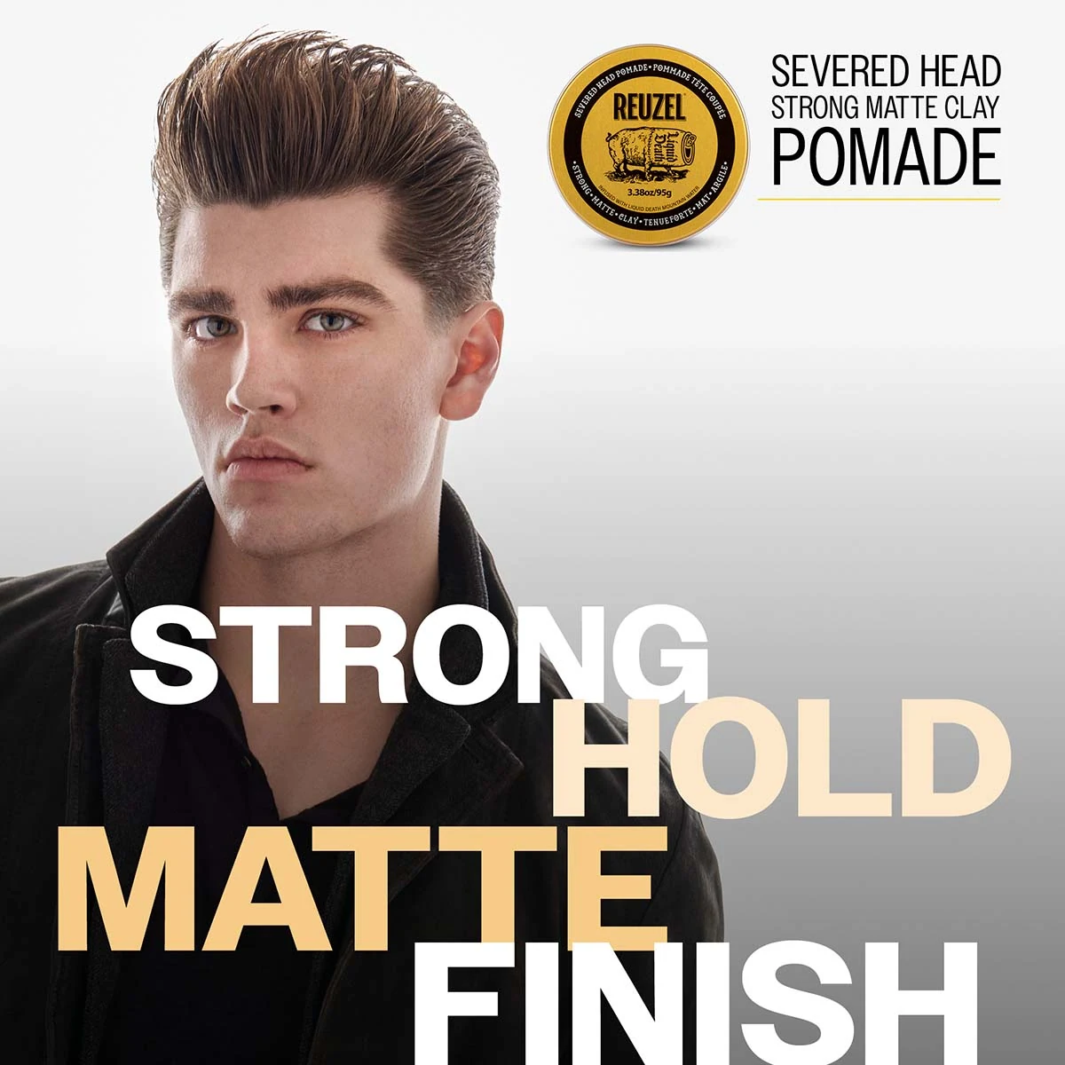 Reuzel - Strong Matte Clay - Liquid Death: Severed head strong matte clay pomade strong hold matte finish, view 2