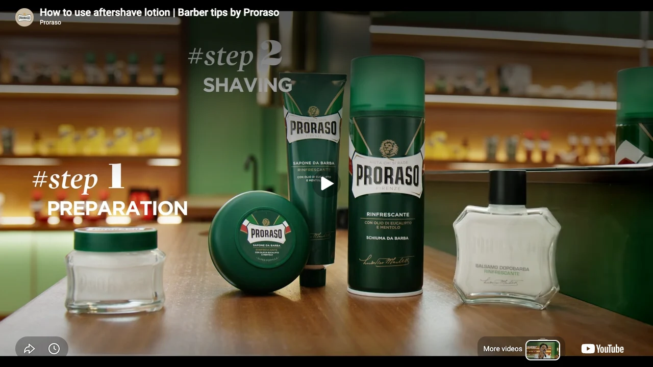 Proraso - After Shave Lotion - Green Refresh - 100ml professional aftershave lotion application tutorial step 7