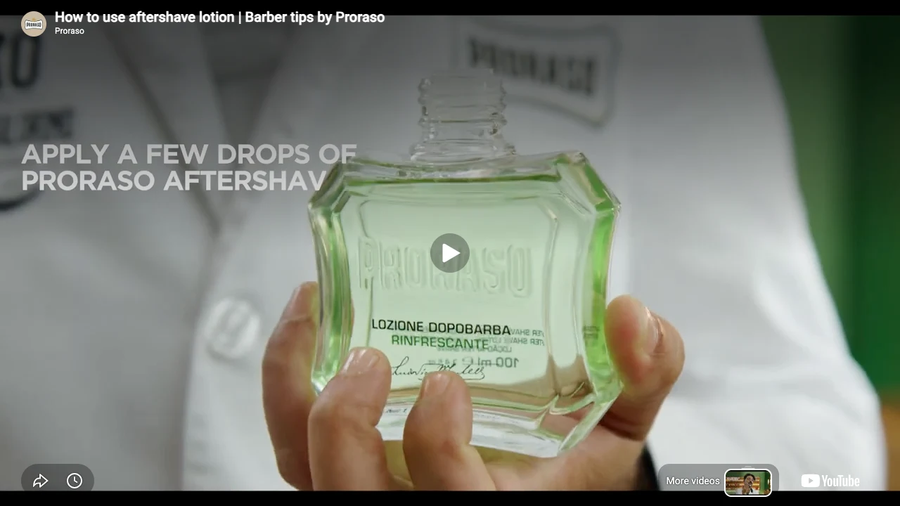 Proraso - After Shave Lotion - Green Refresh - 100ml professional aftershave lotion application tutorial step 3