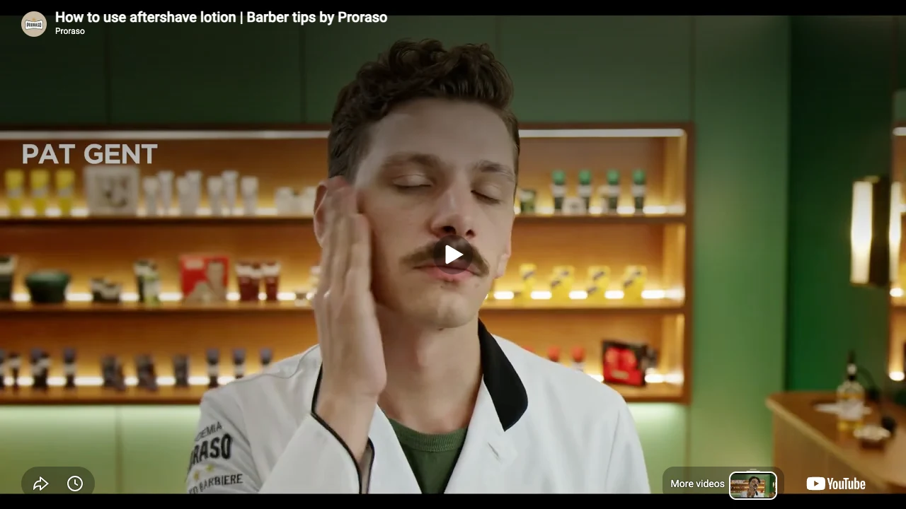 Proraso - After Shave Lotion - Green Refresh - 100ml professional aftershave lotion application tutorial step 4