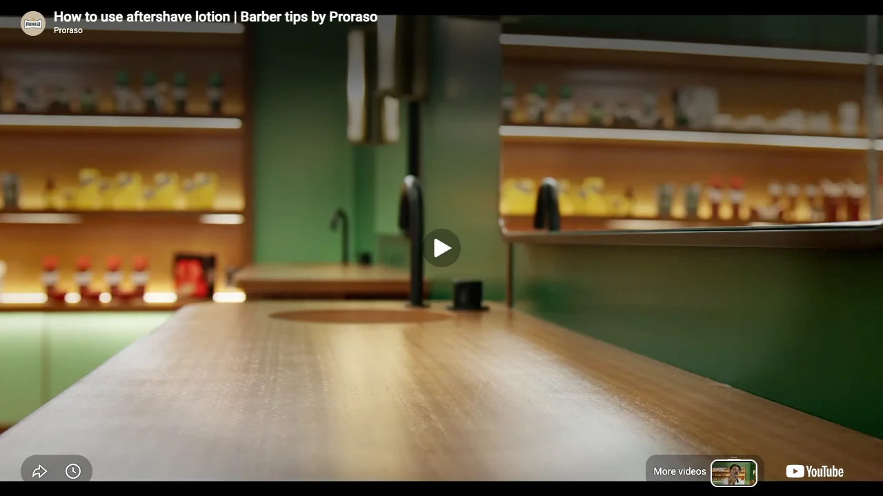 Proraso - After Shave Lotion - Green Refresh - 100ml professional aftershave lotion application tutorial step 6