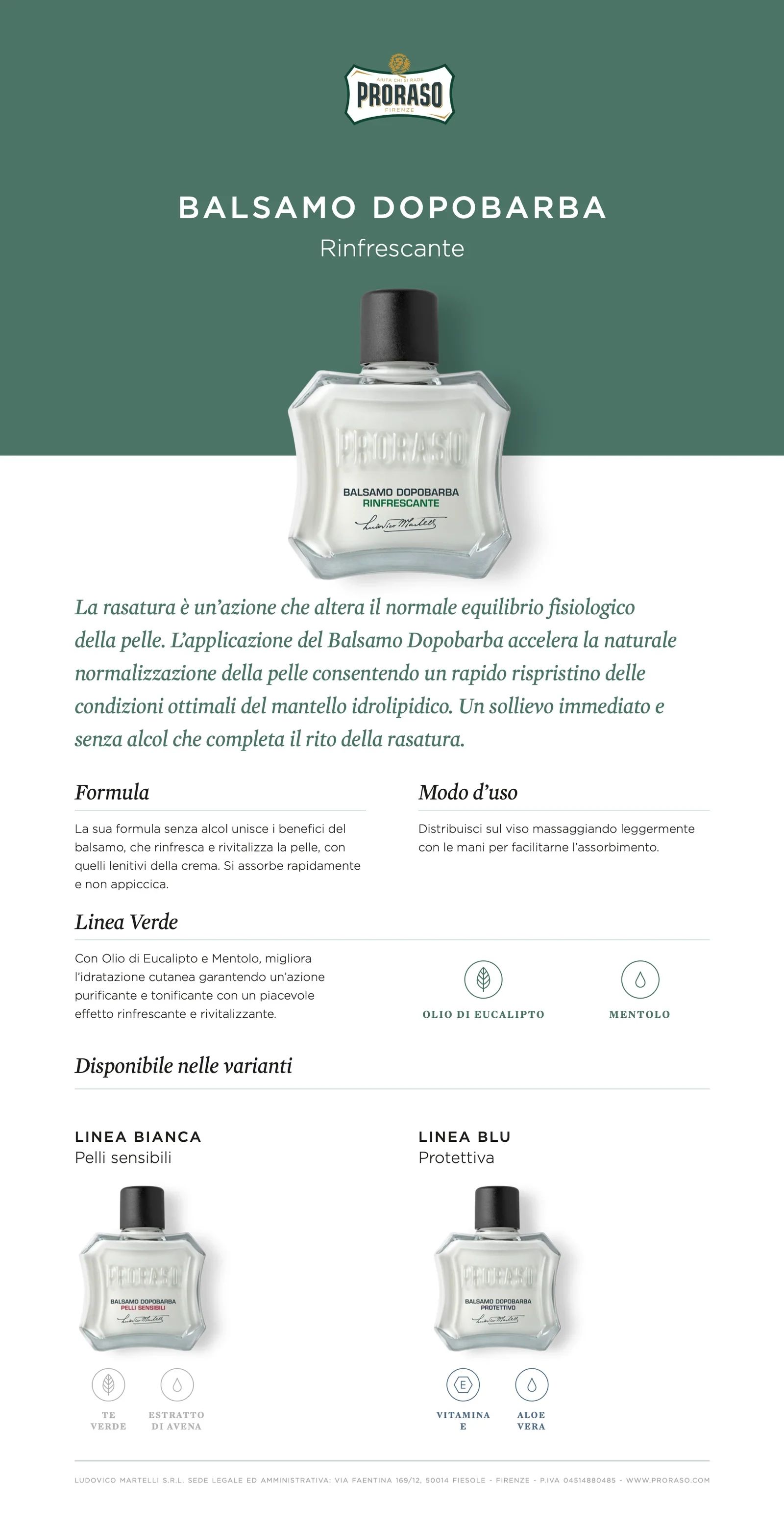 Proraso - After Shave Balm - Red Nourish - 100ml official after-shave balm product, formula and variant guide