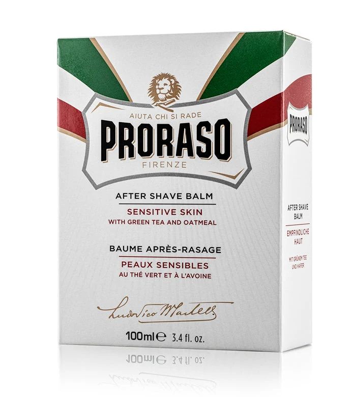 Proraso - After Shave Balm - White Sensitive - 100ml: Proraso - After Shave Balm - White Sensitive - 100ml packaging detail, view 2