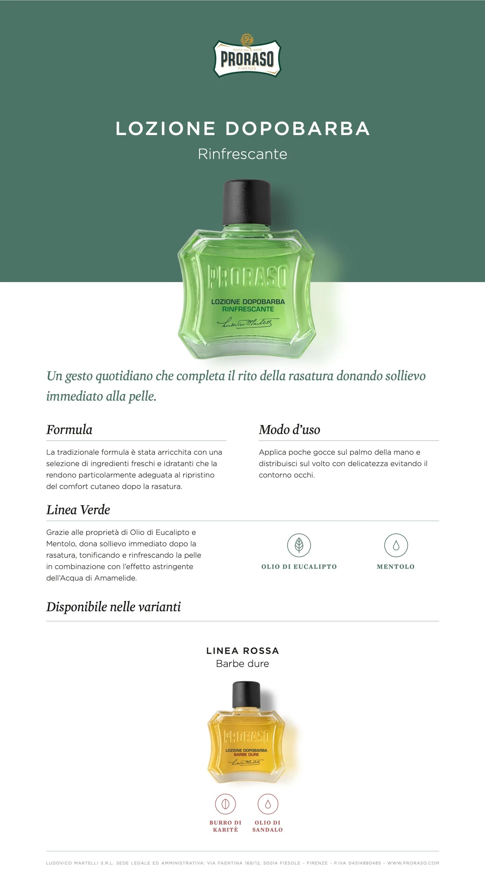 Proraso - After Shave Lotion - Red Nourish - 100ml official after-shave lotion product, formula and variant guide