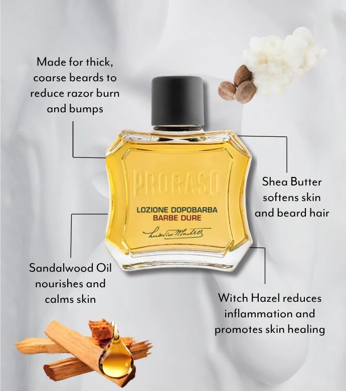 Proraso - After Shave Lotion - Red Nourish - 100ml: Proraso - After Shave Lotion - Red Nourish - 100ml formula benefits and technology, view 6