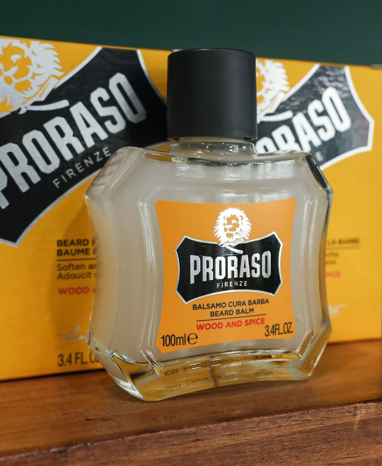 Proraso - Beard Balm - Wood & Spice - 100ml: Proraso - Beard Balm - Wood & Spice - 100ml professional styling result and application, view 3