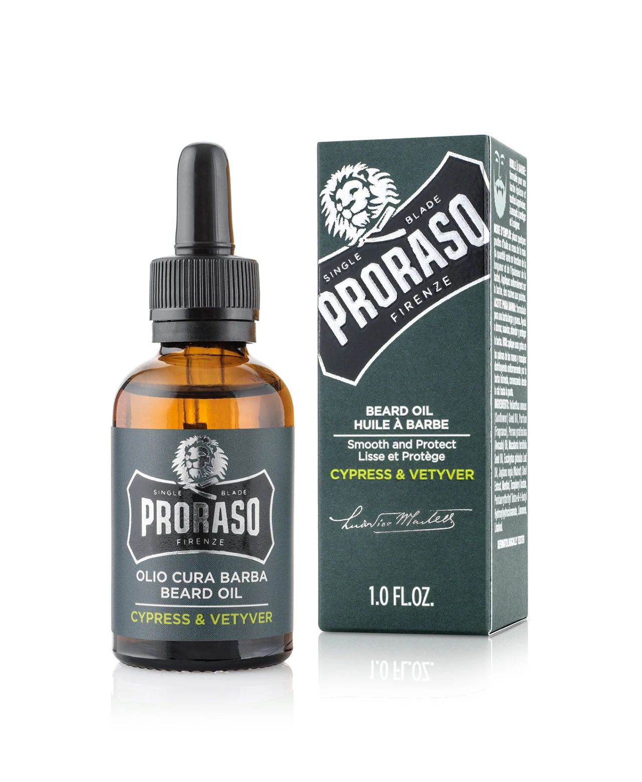 Proraso - Beard Oil - Cypress & Vetyver - 30ML: Proraso - Beard Oil - Cypress & Vetyver - 30ML packaging detail