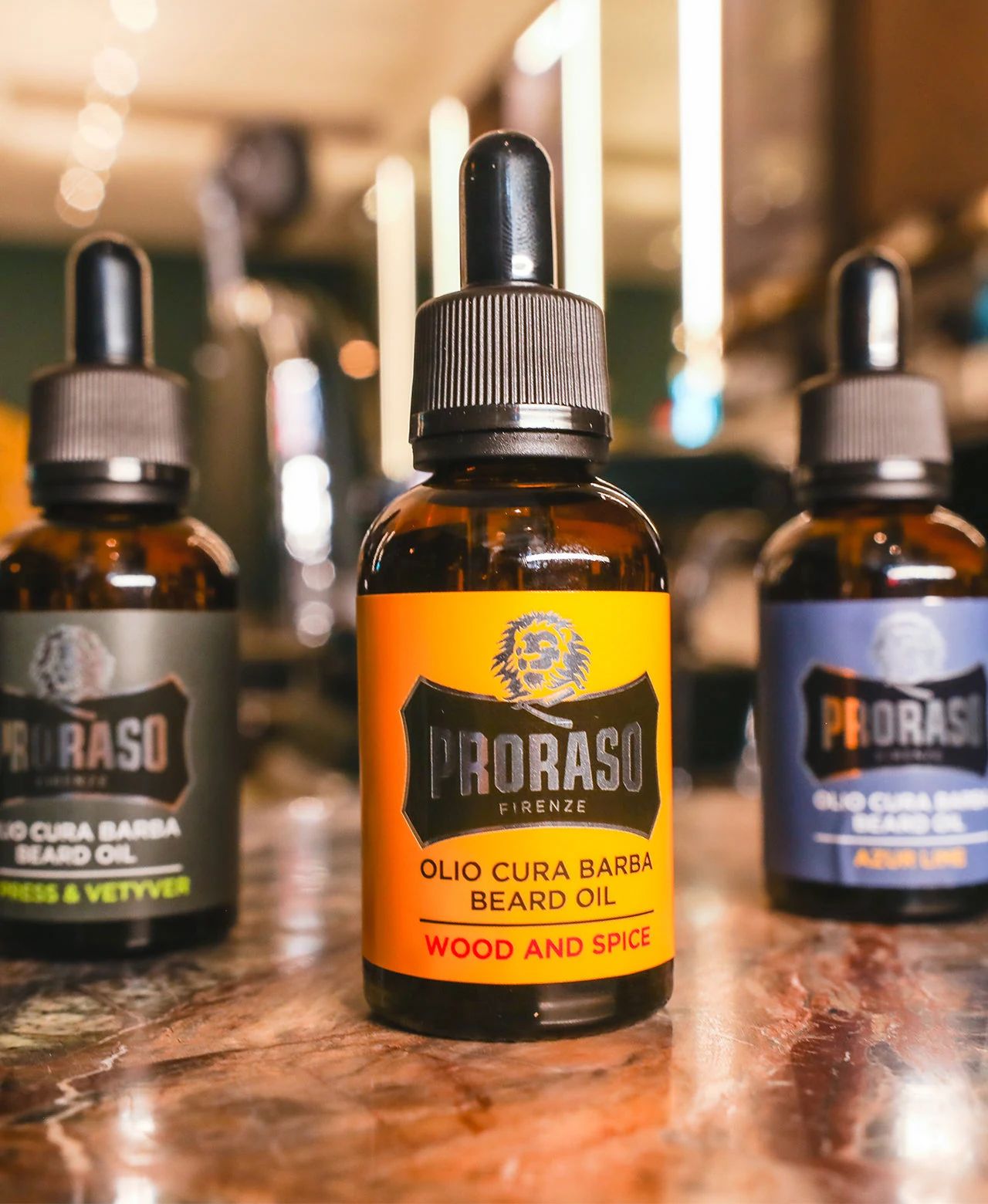 Proraso - Beard Oil - Wood & Spice - 30ML: Proraso - Beard Oil - Wood & Spice - 30ML professional styling result and application, view 4