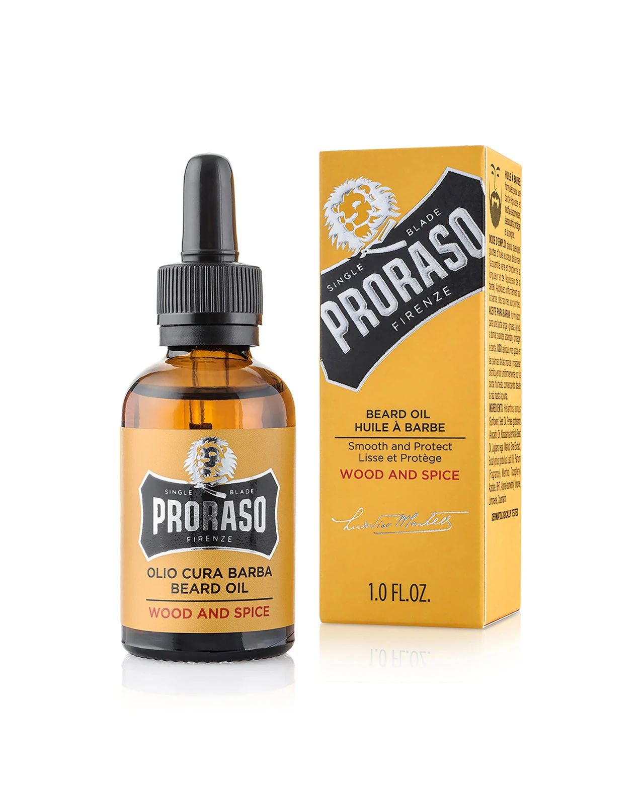 Proraso - Beard Oil - Wood & Spice - 30ML: Proraso - Beard Oil - Wood & Spice - 30ML packaging detail