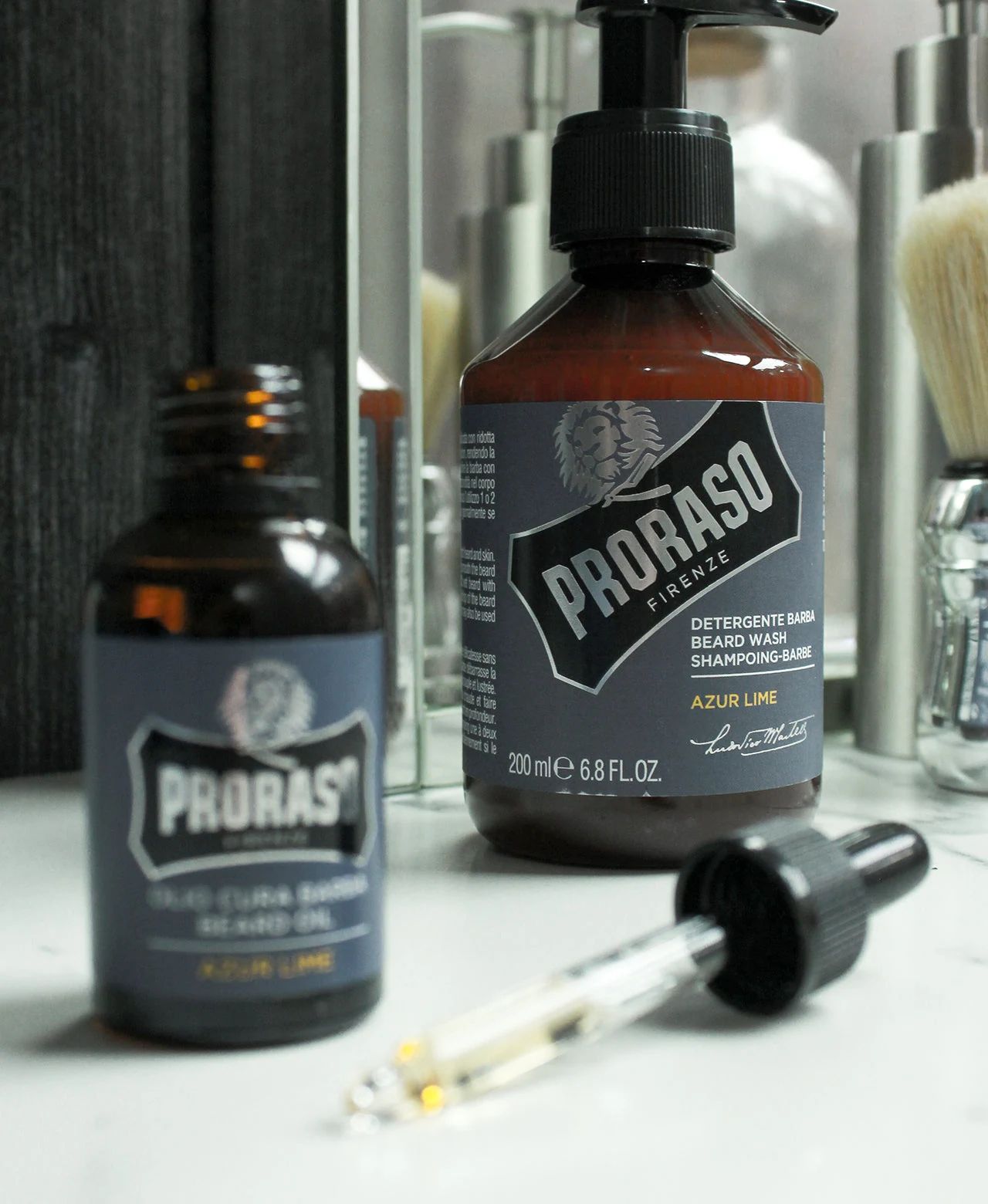 Proraso - Beard Wash - Azur Lime - 200ml: Proraso - Beard Wash - Azur Lime - 200ml professional styling result and application, view 2