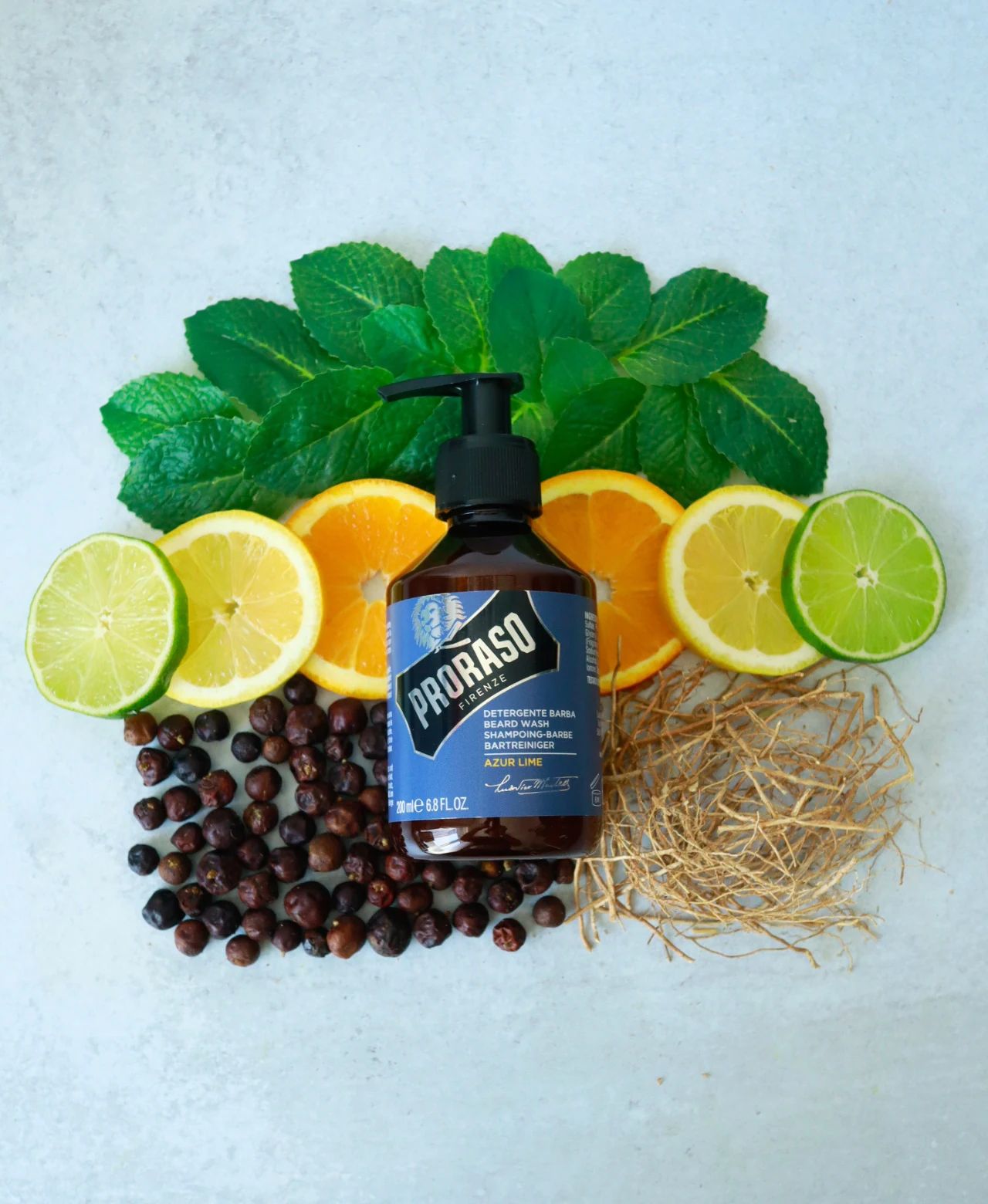Proraso - Beard Wash - Azur Lime - 200ml: Proraso - Beard Wash - Azur Lime - 200ml packaging detail