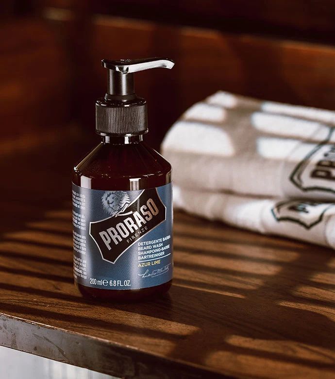 Proraso - Beard Wash - Azur Lime - 200ml: Proraso - Beard Wash - Azur Lime - 200ml packaging detail, view 4