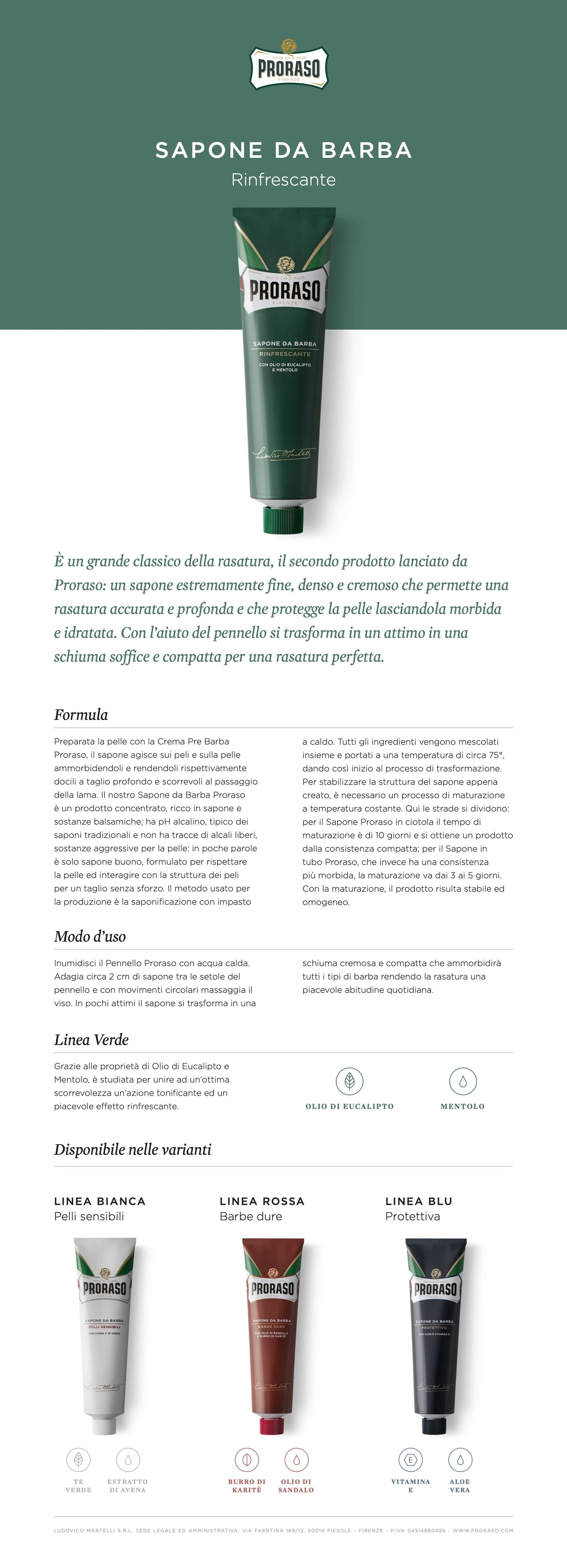 Proraso - Shaving Cream Professional - 500ml official shaving cream tube product, formula and usage guide