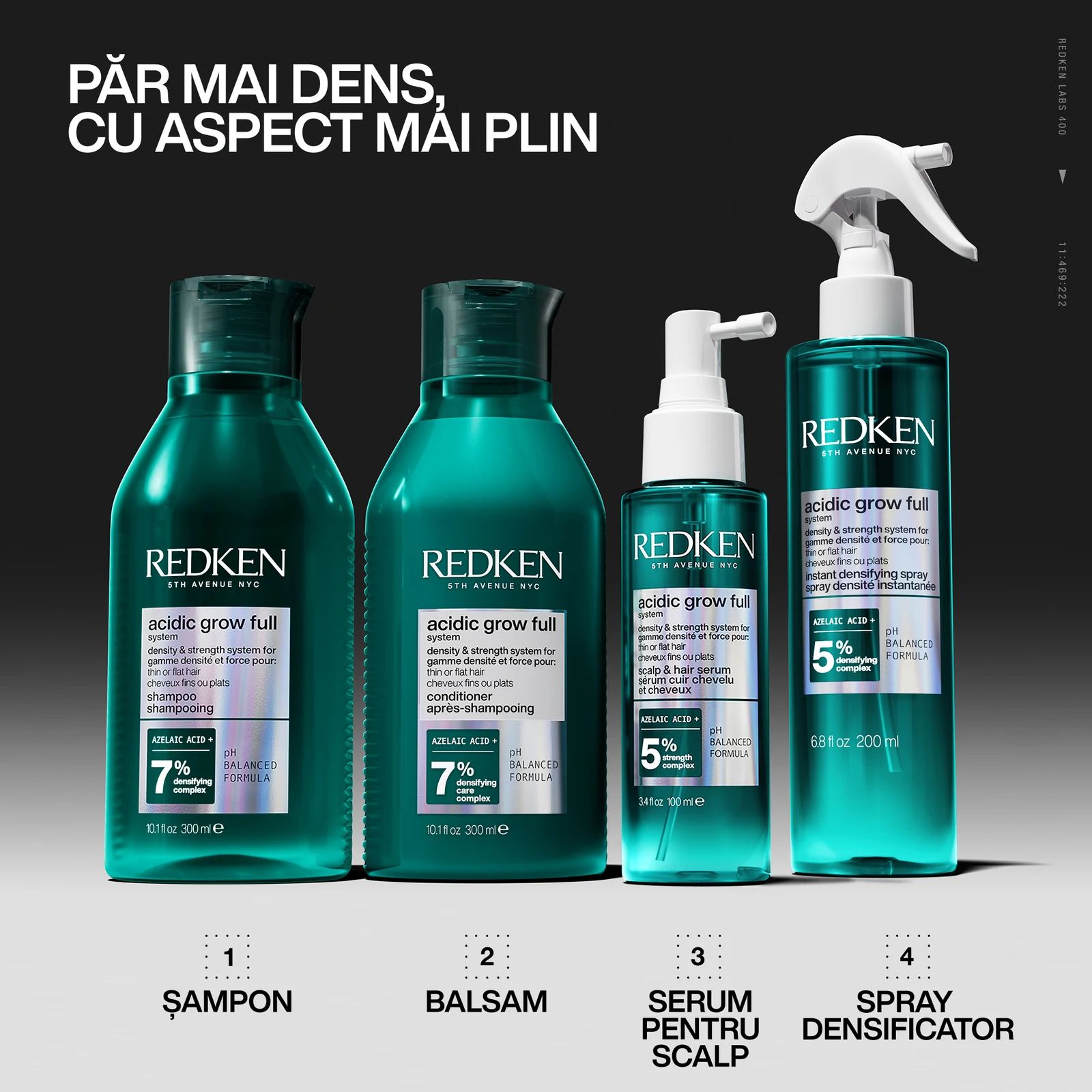 Redken - Acidic Grow Full System Shampoo - 300ml: Redken - Acidic Grow Full System Shampoo - 300ml packaging detail, view 9