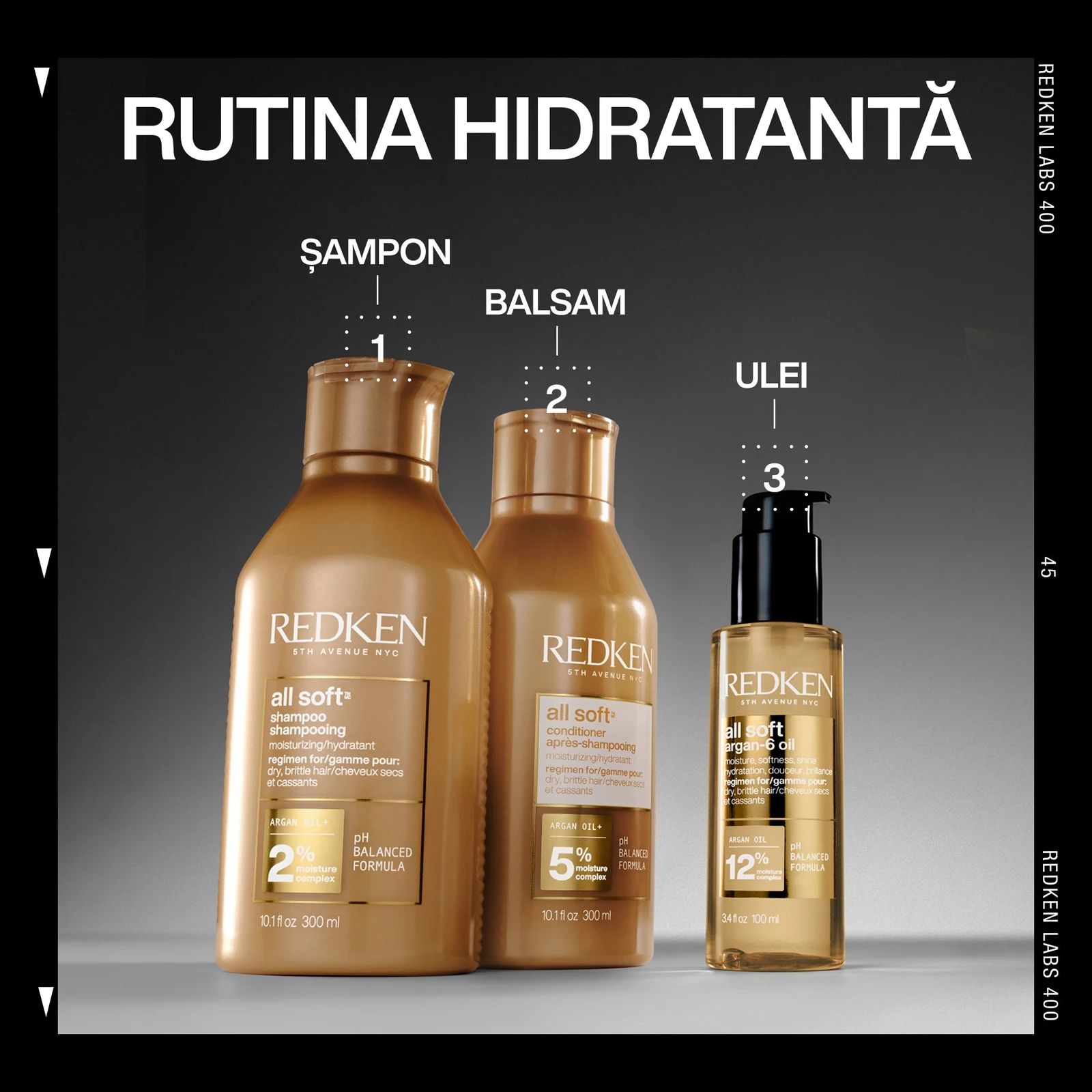Redken - All Soft - Argan Oil: Redken - All Soft - Argan Oil packaging detail, view 2