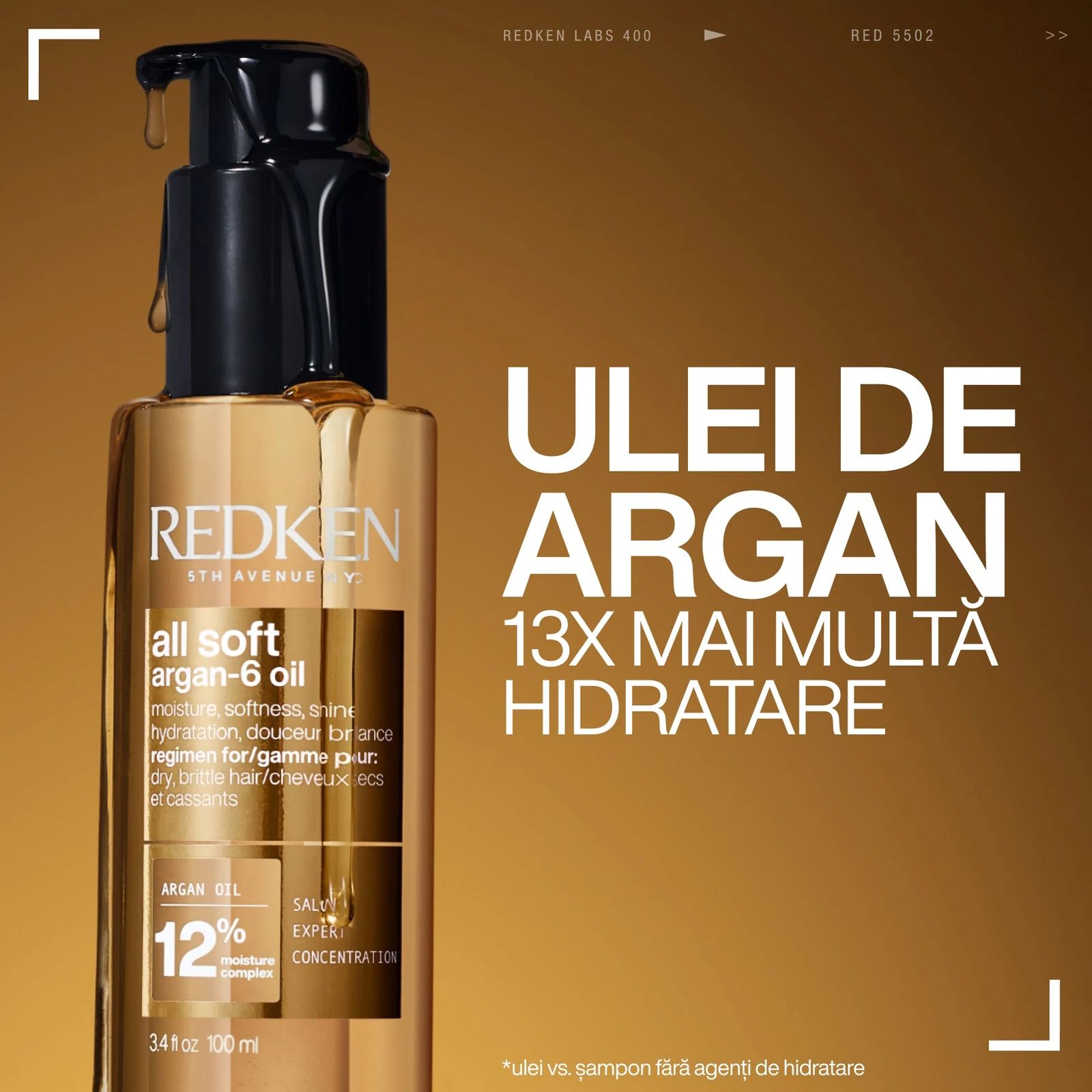Redken - All Soft - Argan Oil: Redken - All Soft - Argan Oil packaging detail, view 5