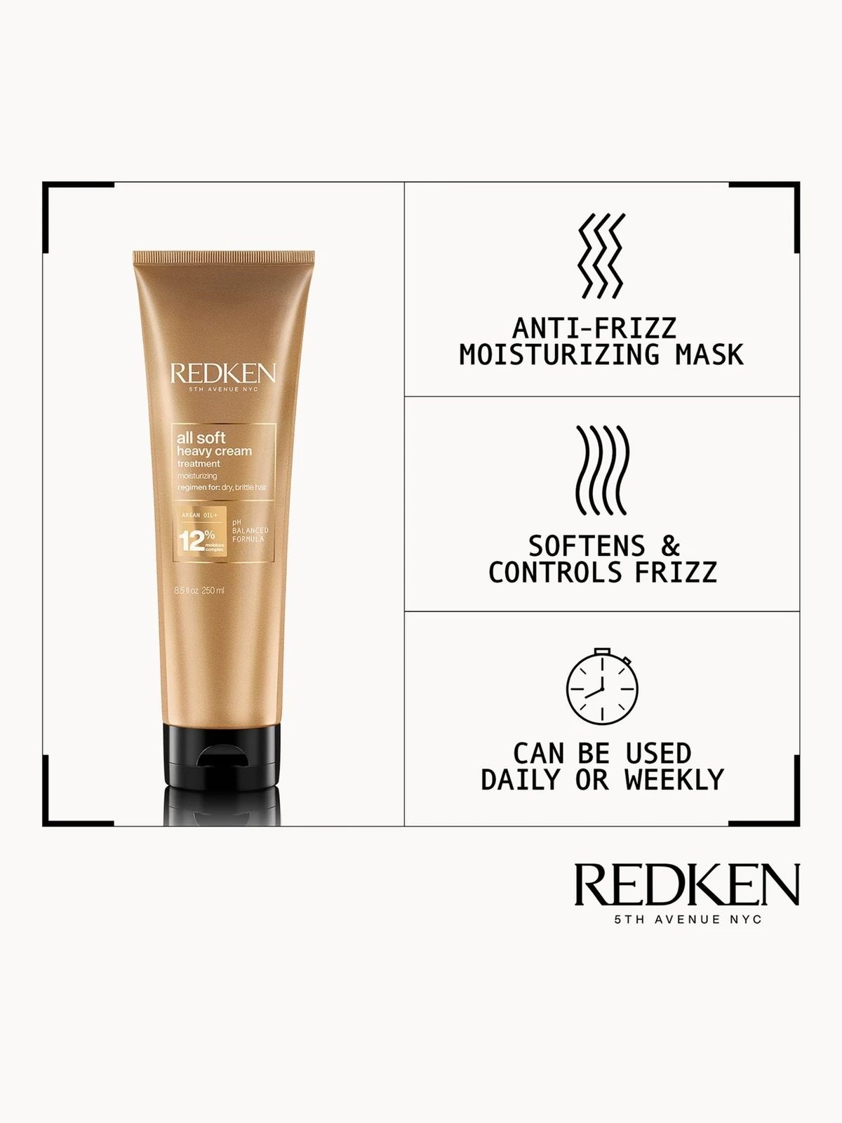 Redken - All Soft - Heavy cream Mask verified product benefit and detail image 2