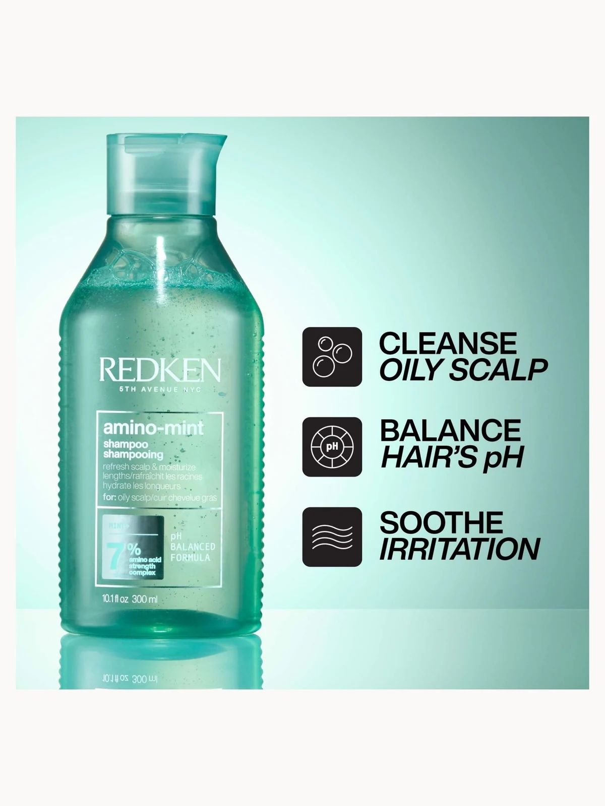 Redken - Amino Mint Shampoo - 300ml verified product benefit and detail image 1