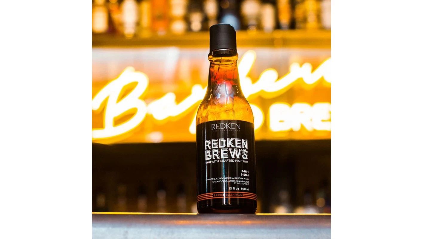 Redken Brews - 3 in 1 Shampoo - 300ml: Redken Brews - 3 in 1 Shampoo - 300ml packaging detail