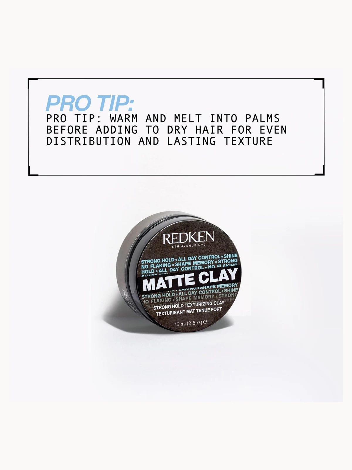 Redken Matte Clay verified product benefit and detail image 3