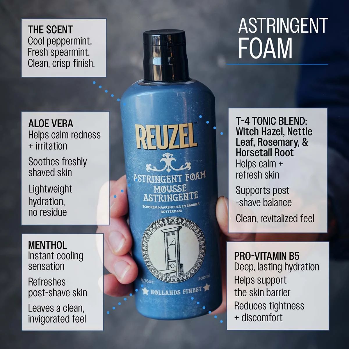 Reuzel astringent foam product texture and consistency, view 5