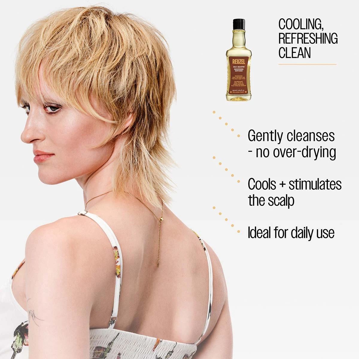 Reuzel daily shampoo cooling refreshing clean gently cleanses no over-drying cools and stimulates the scalp ideal for daily use, view 4