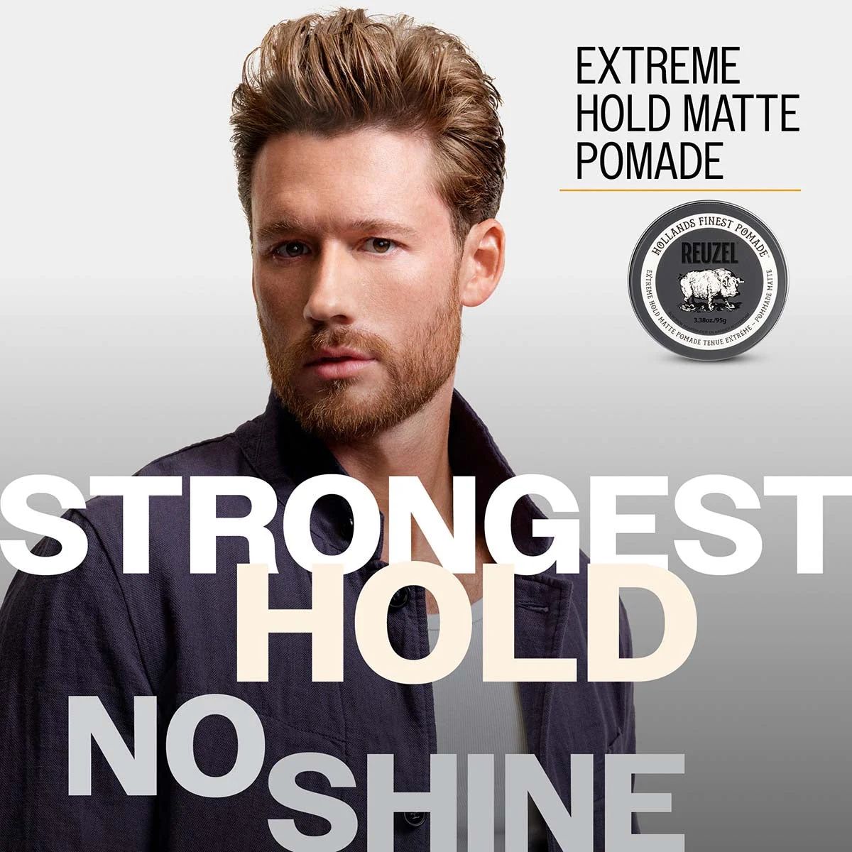 Extreme hold matte pomade strongest hold no shine, view 2