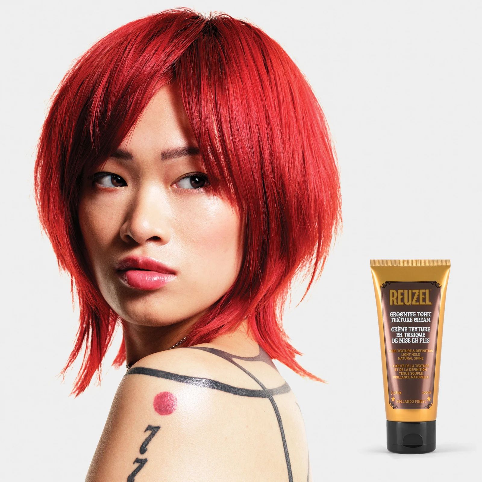Vendor Grooming Tonic Texture Cream in a jar, showing the creamy, textured product with a smooth finish and sleek packaging., view 8
