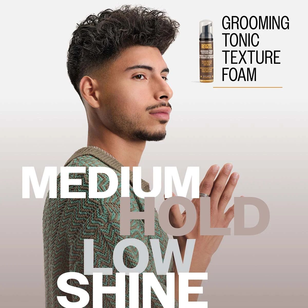 Reuzel grooming tonic texture foam medium hold low shine, view 2