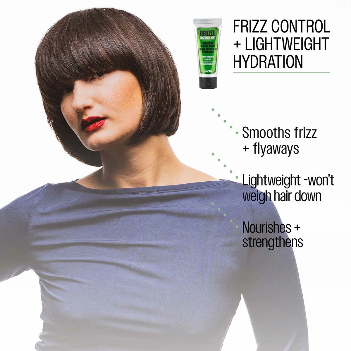 Reuzel - Hydrating Styling Cream: Reuzel - Hydrating Styling Cream professional styling result and application, view 4