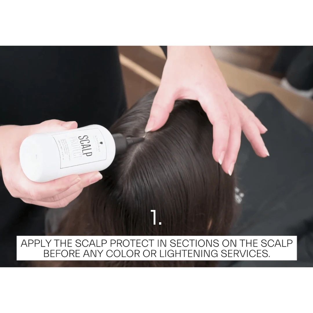 Schwarzkopf Scalp Protect applied section by section before colouring