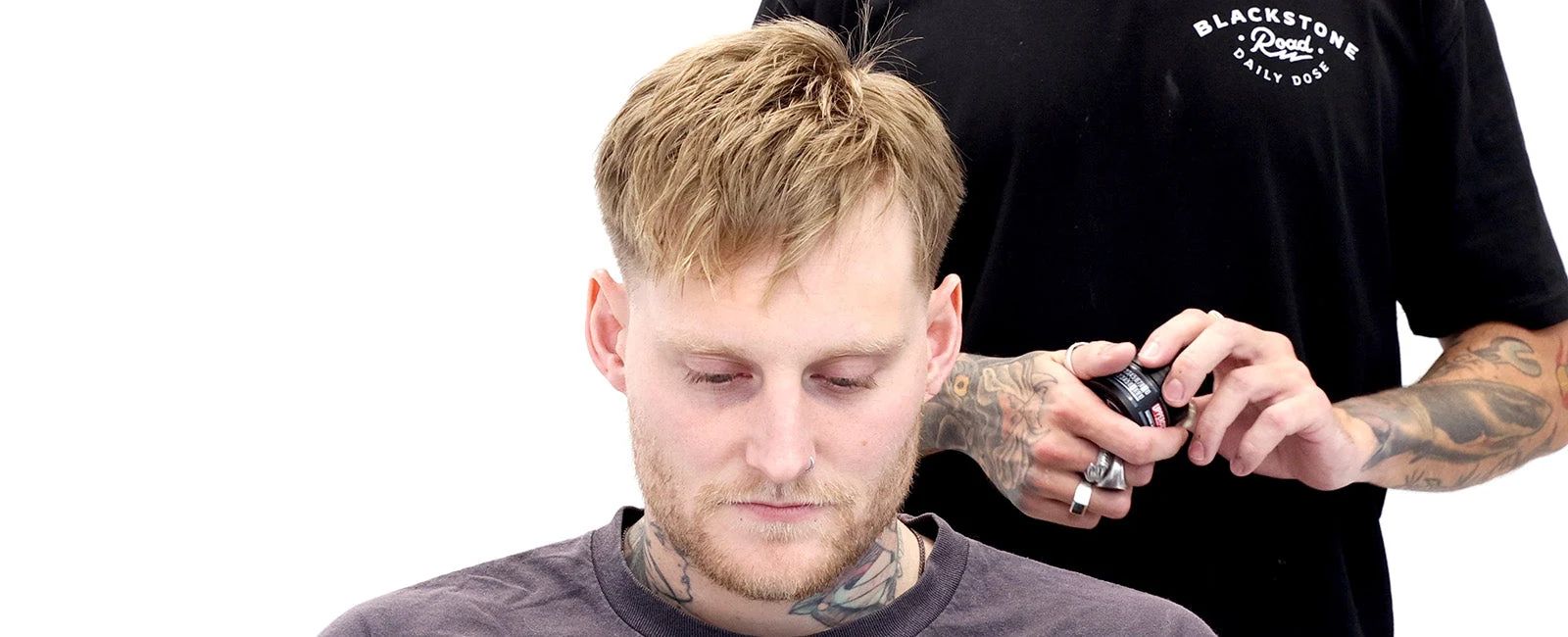 Hair before styling with Uppercut Monster Hold