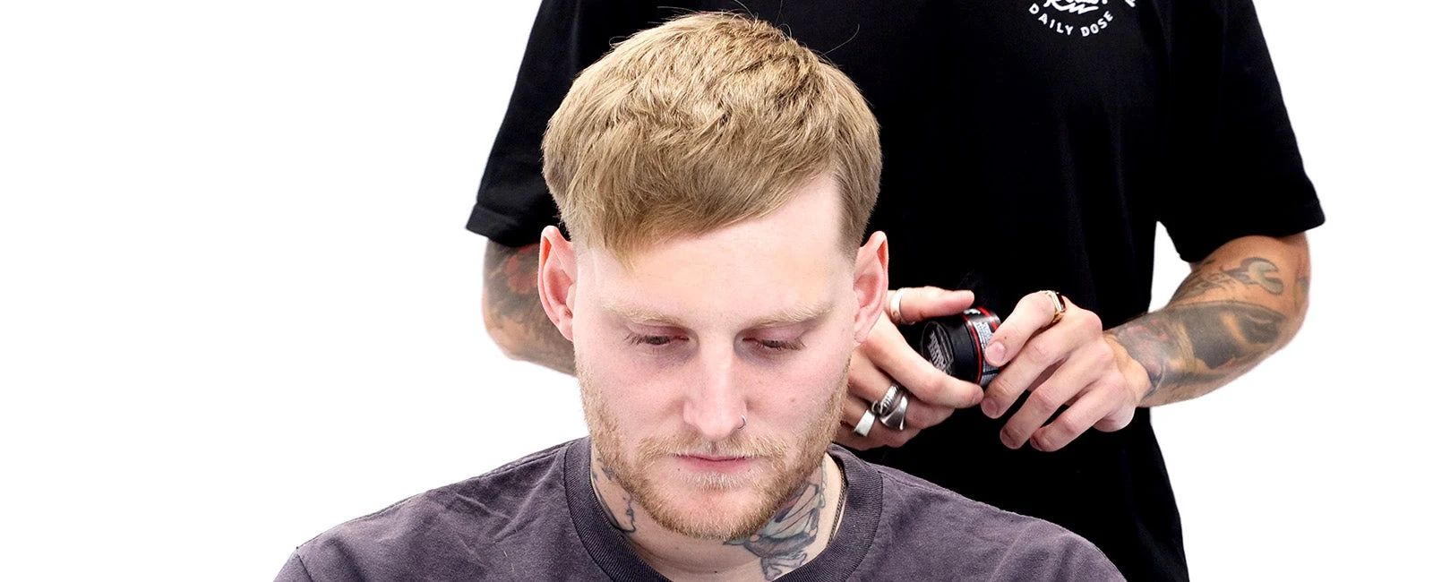 Hair before styling with Uppercut Deluxe Pomade