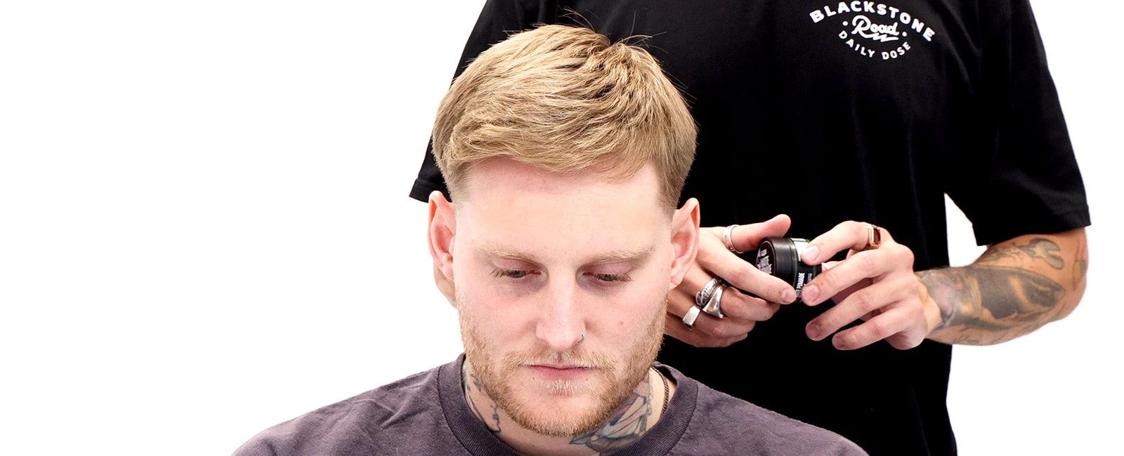 Hair before styling with Uppercut Matte Pomade