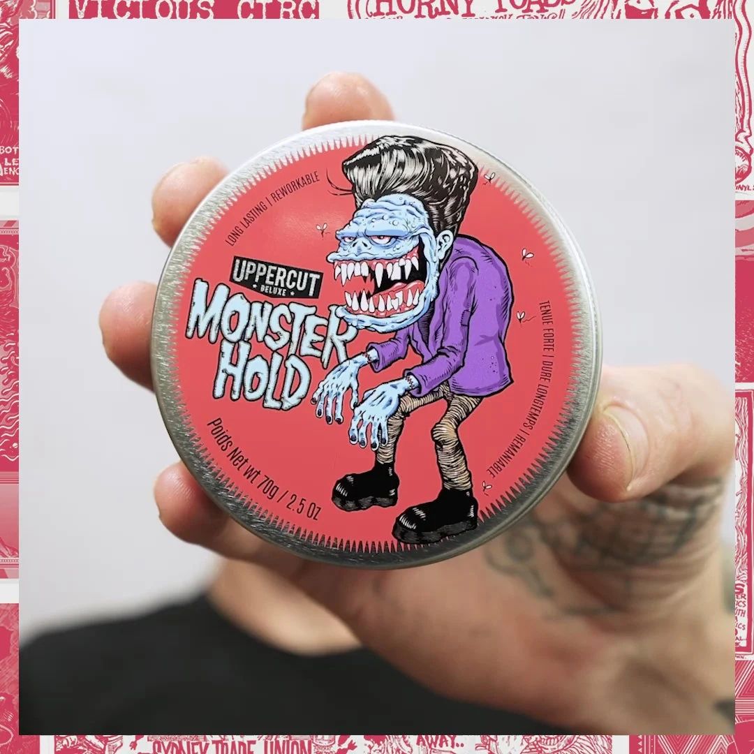 Uppercut Monster Hold Styling wax - 70g: Uppercut Monster Hold Styling wax - 70g packaging detail, view 4
