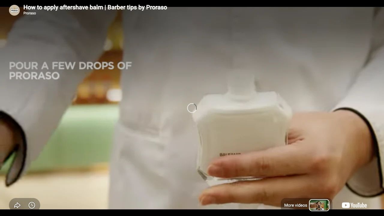 Proraso - After Shave Balm - Red Nourish - 100ml professional aftershave balm application tutorial step 3
