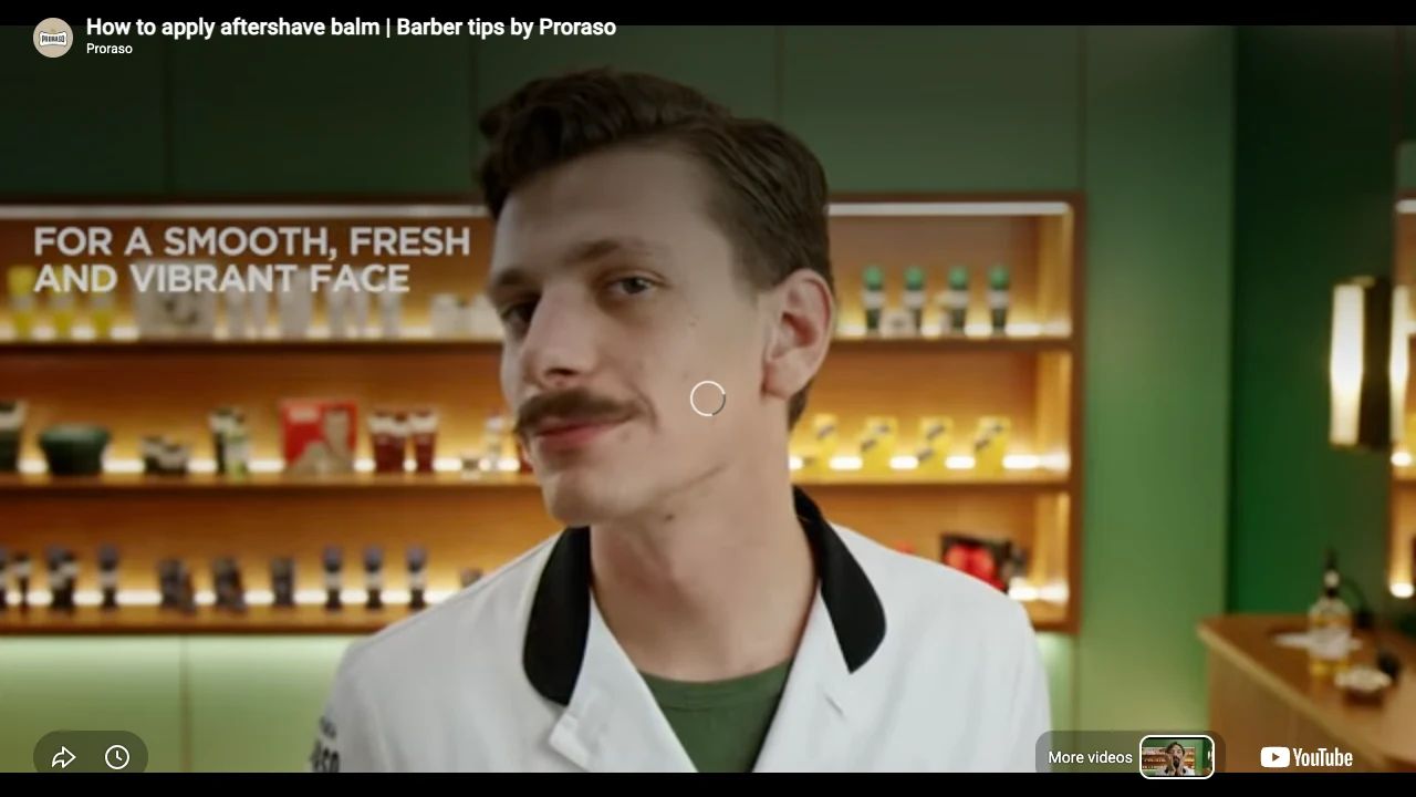 Proraso - After Shave Balm - Red Nourish - 100ml professional aftershave balm application tutorial step 6