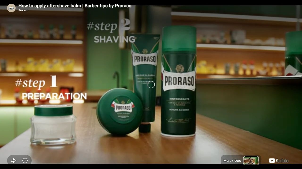 Proraso - After Shave Balm - Wood & Spice - 100ml professional aftershave balm application tutorial step 7
