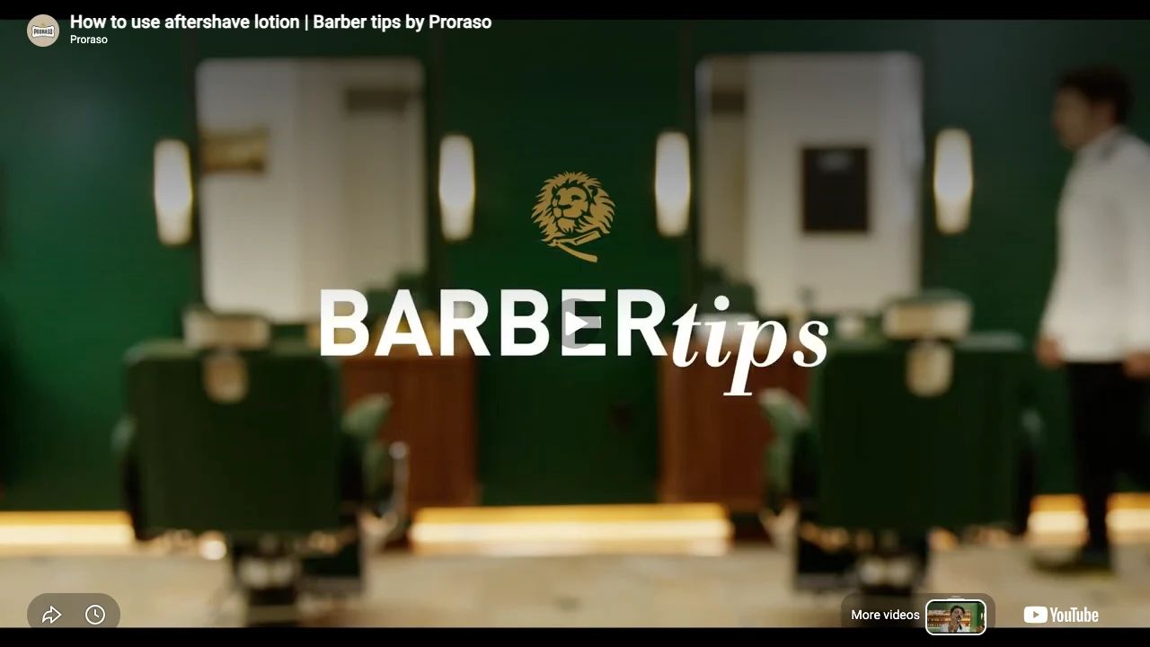 Proraso - After Shave Lotion - Red Nourish - 100ml professional aftershave lotion application tutorial step 1