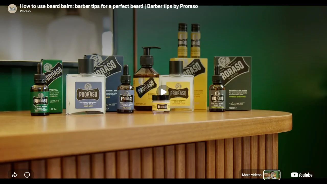Proraso - Beard Balm - Wood & Spice - 100ml professional beard balm application tutorial step 7