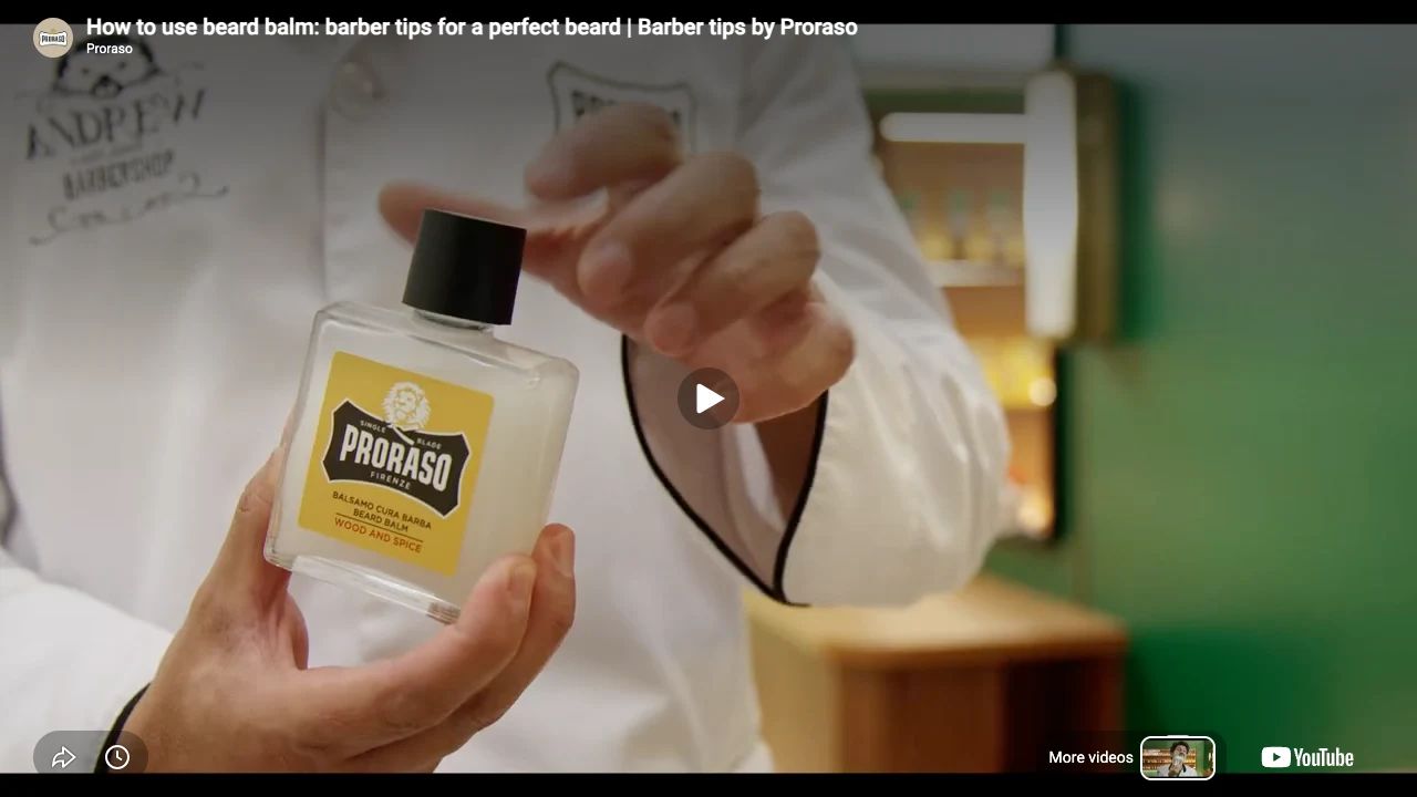 Proraso - Beard Balm - Wood & Spice - 100ml professional beard balm application tutorial step 3