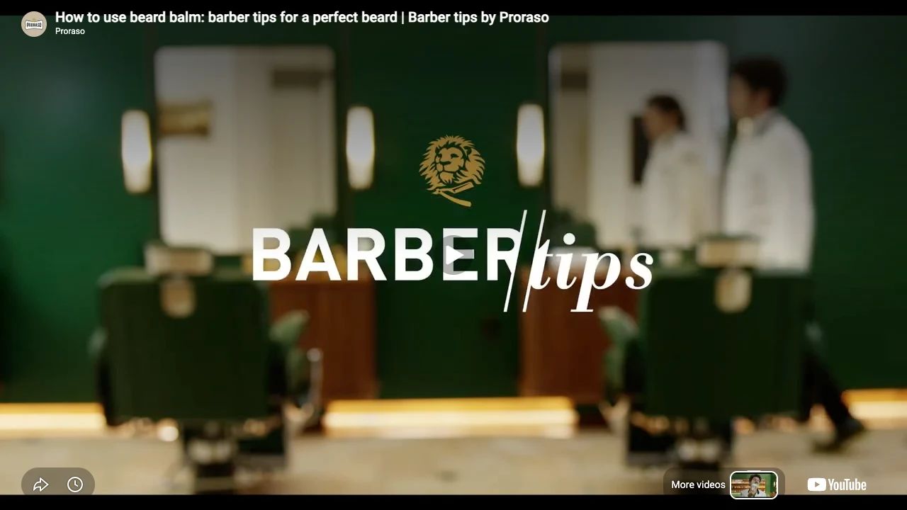 Proraso - Beard Balm - Wood & Spice - 300ml professional beard balm application tutorial step 1