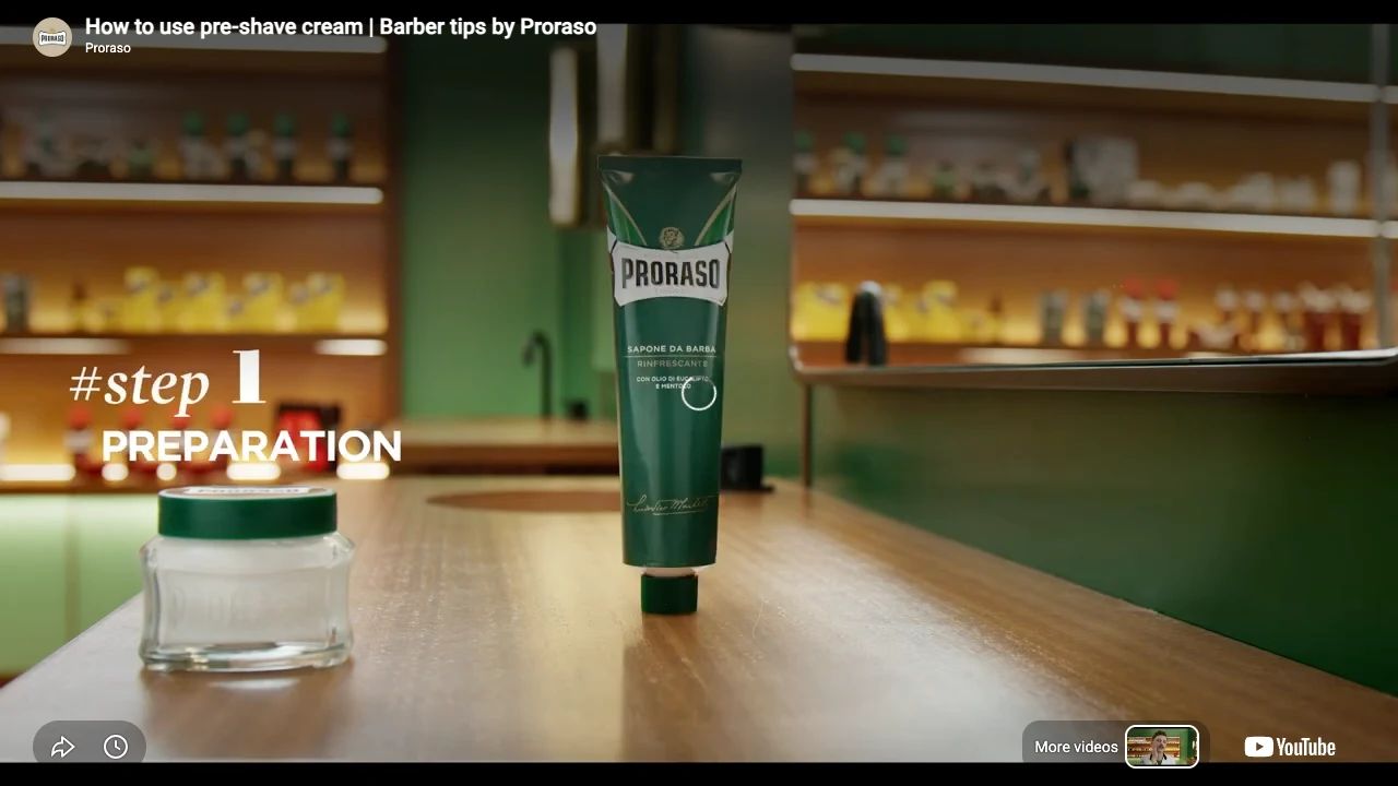 Proraso - Pre-Shave Cream - Refresh - 300ml professional pre shave preparation tutorial step 7