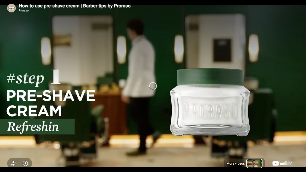 Proraso - Pre-Shave Cream - Refresh - 300ml professional pre shave preparation tutorial step 1