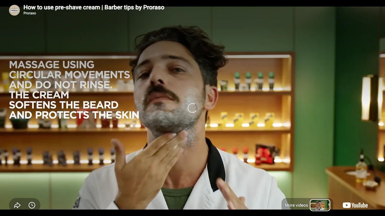 Proraso - Pre-Shave Cream - Refresh - 300ml professional pre shave preparation tutorial step 5