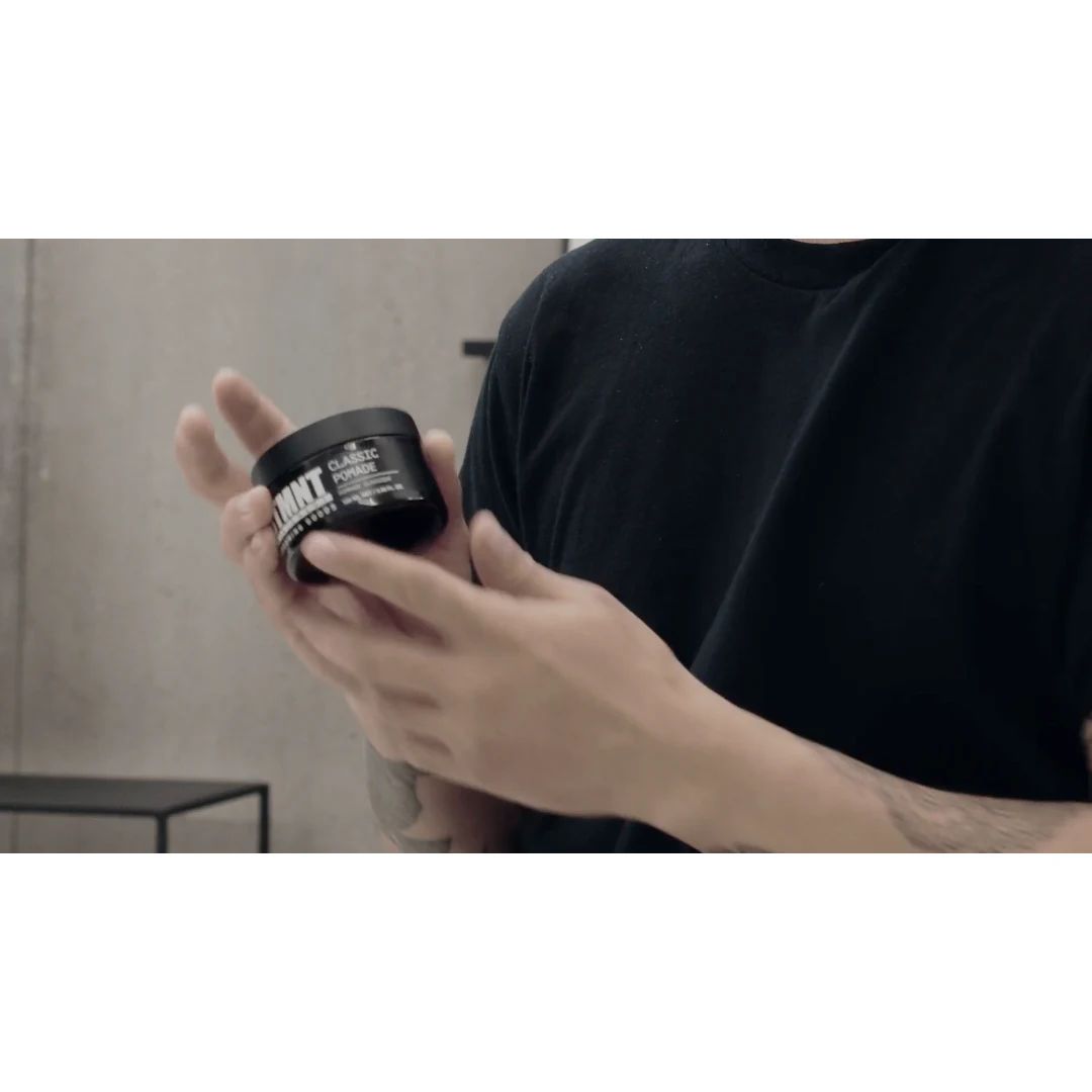 STMNT - Classic Pomade - 100ml professional STMNT - Classic Pomade - 100ml how to and styling tutorial step 1