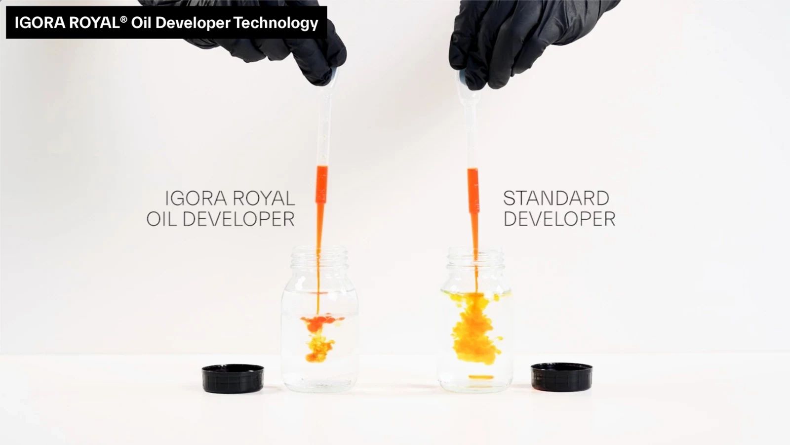 IGORA ROYAL Oil Developer technology demonstration compared with standard developer